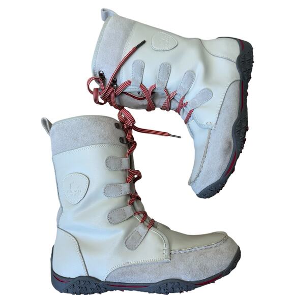 PAJAR GAETANA BOOT White Red Laces Size 9-9./ EU 40 - Picture 1 of 11